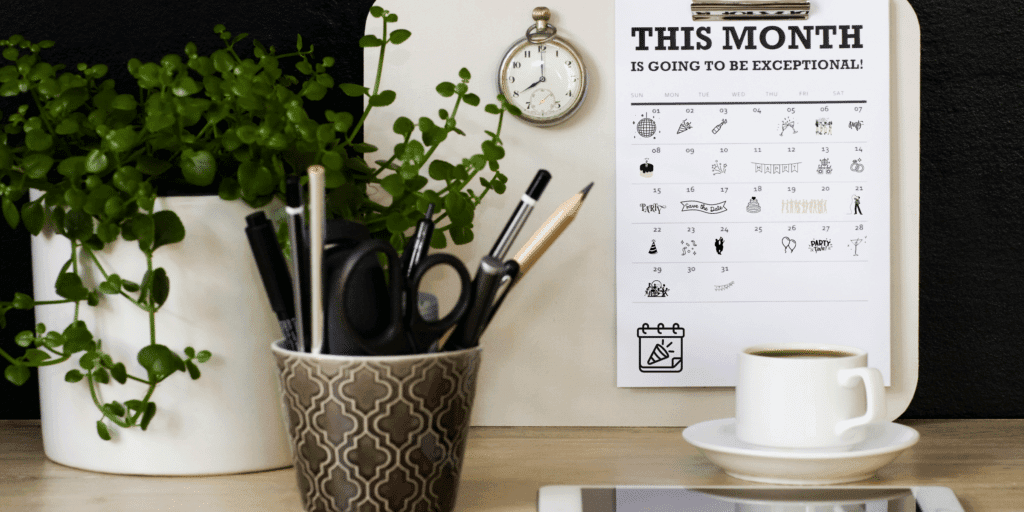 An image of a calendar illustrating the point that people who say they are busy all the time may actually be playing hard to get.