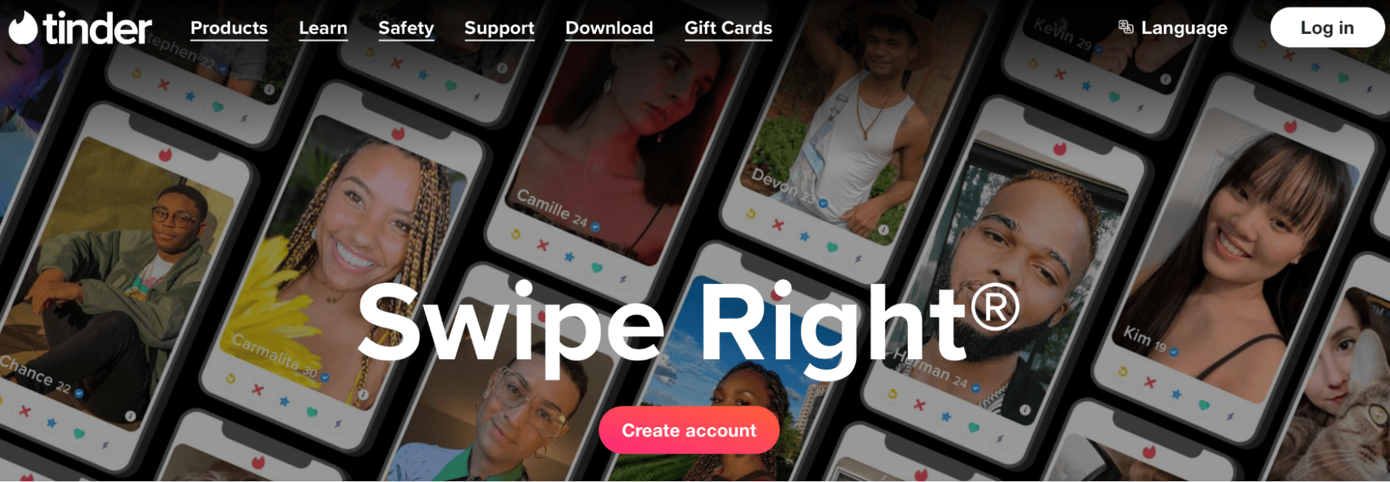 Tinder dating app is a popular choice for older people.